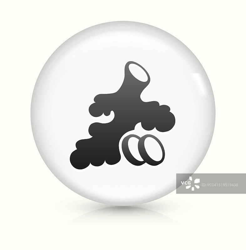 姜根图标上的白色圆形矢量按钮图片素材