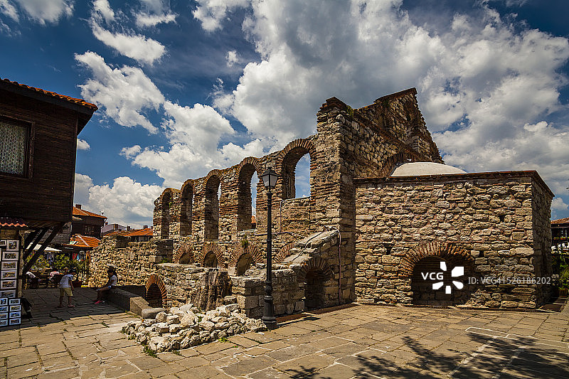 保加利亚，内塞巴尔，斯塔拉·米特罗波利亚，旧大都会教堂遗址图片素材
