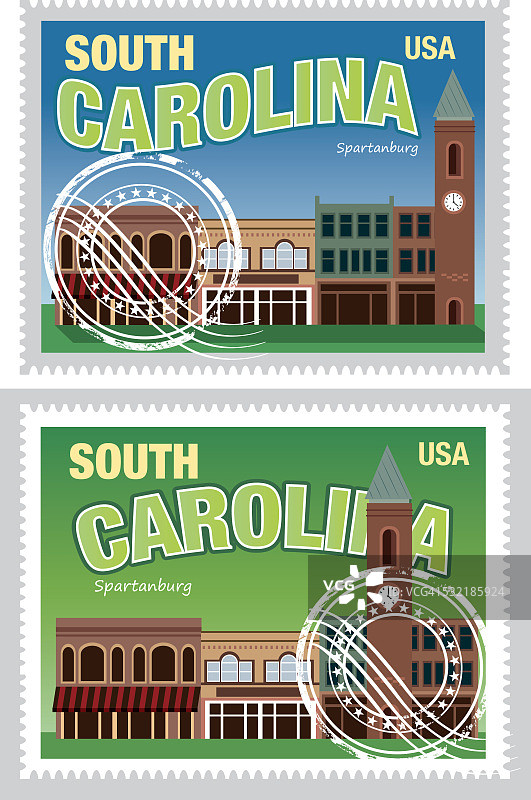 南卡罗来纳的邮票图片素材