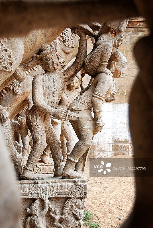 斯利兰加姆的石雕兰迦那塔斯瓦米寺庙图片素材