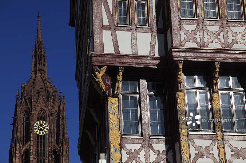法兰克福大教堂的历史建筑图片素材