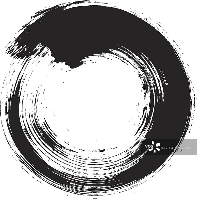 Enso -圆笔画(日本禅宗圆书法n°4)图片素材