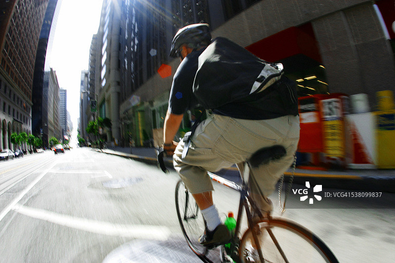旧金山的自行车快递图片素材
