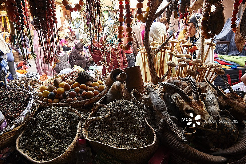 马拉喀什市场，摩洛哥图片素材