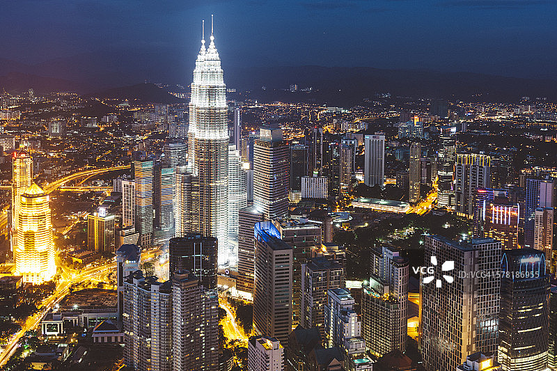 马来西亚，吉隆坡，夜景图片素材