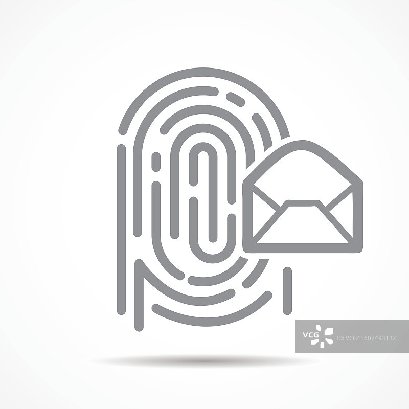 指纹电子邮件安全图片素材