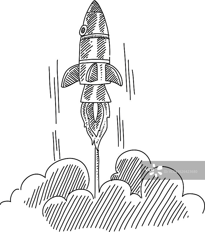 图中的火箭发射图片素材