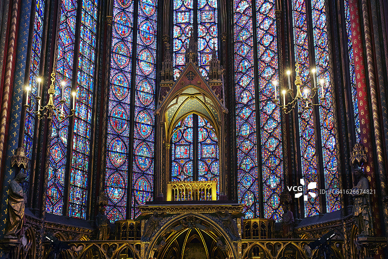 巴黎圣小教堂的下礼拜堂图片素材