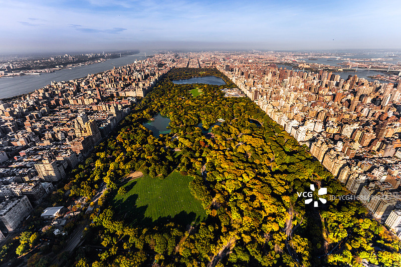 纽约中央公园鸟瞰图图片素材