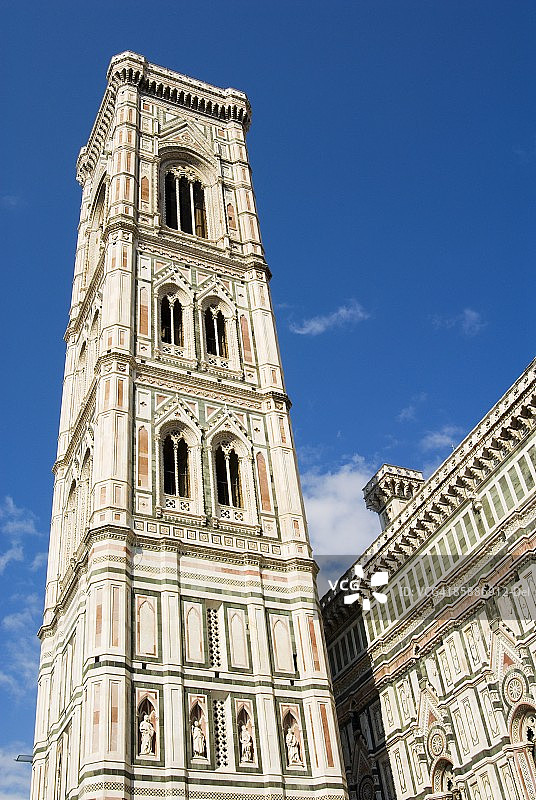 大教堂，乔托钟楼，佛罗伦萨(佛罗伦萨)，联合国教科文组织世界遗产，托斯卡纳，意大利，欧洲图片素材