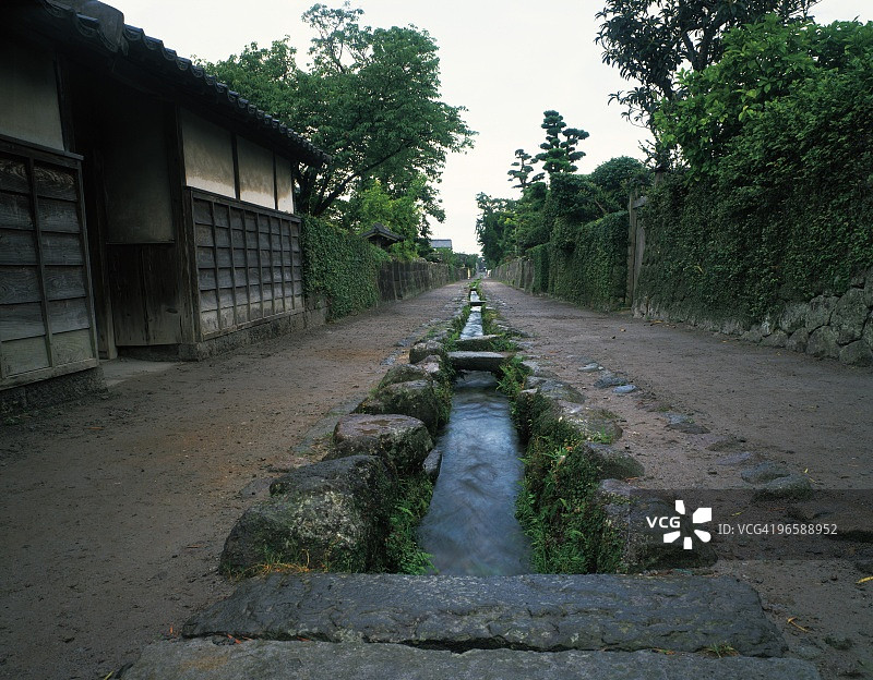 日本长崎县岛原武士居住地的遗迹图片素材
