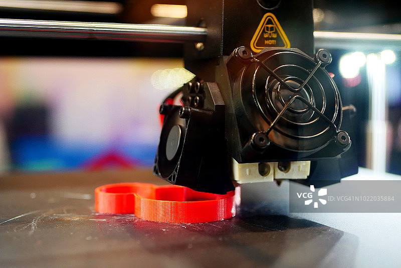 3D打印机细节在行动图片素材