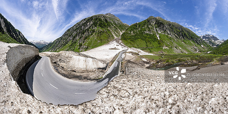 瑞士，瓦莱，努芬山口图片素材