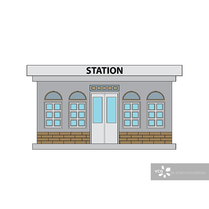 车站建筑设计说明图片素材