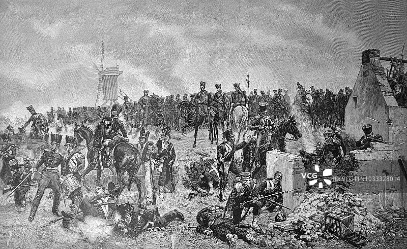 拿破仑战争的场景- 1895年图片素材