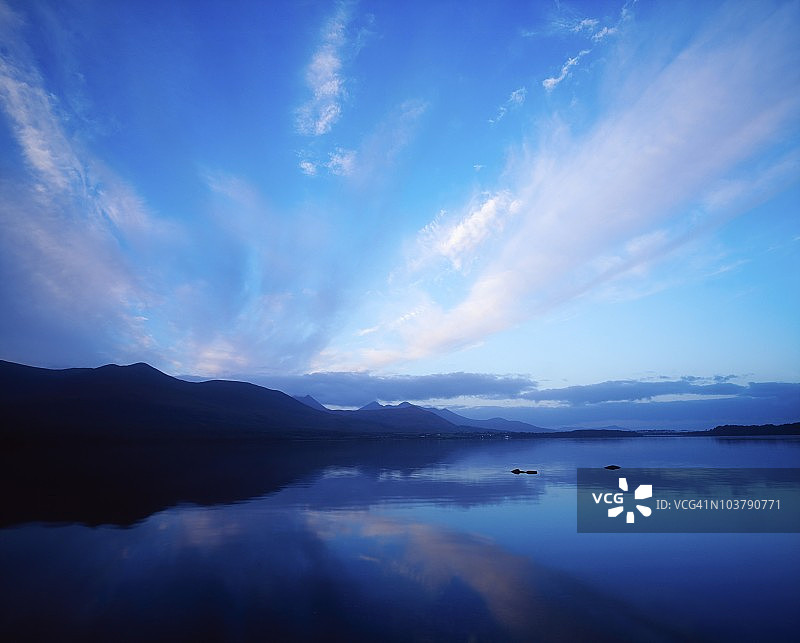 Leane湖，基拉尼湖，Macgillycuddy's Reeks，克里县，爱尔兰图片素材