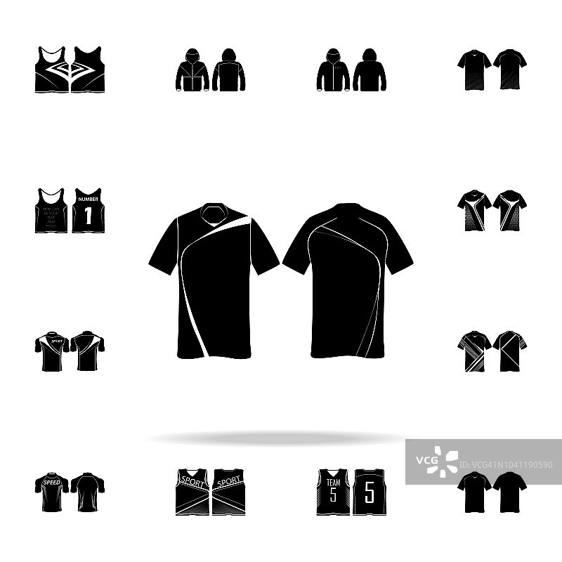 足球球衣图标。t恤图标普遍设置为网络和移动图片素材
