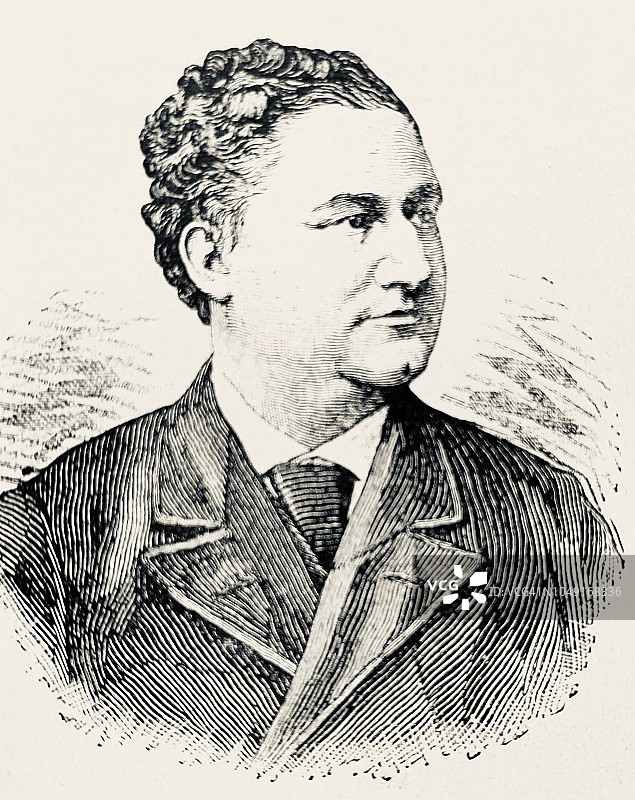 伯恩哈德·鲍迈斯特，德国演员，1827-1917年图片素材