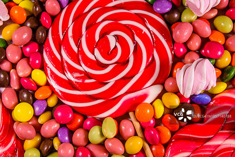不同糖果的纹理为背景图片素材