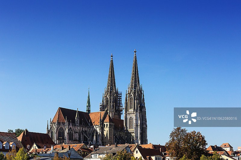 雷根斯堡大教堂与老城(巴伐利亚/德国)图片素材