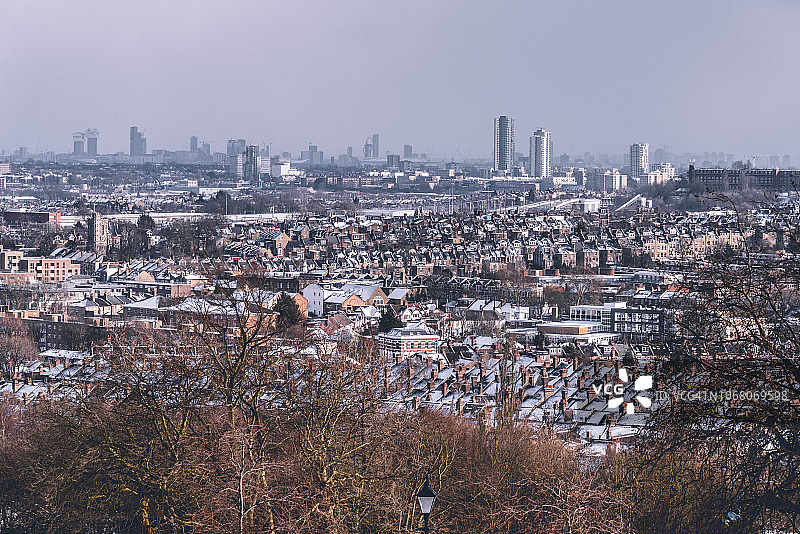 从亚历山德拉公园俯瞰伦敦图片素材