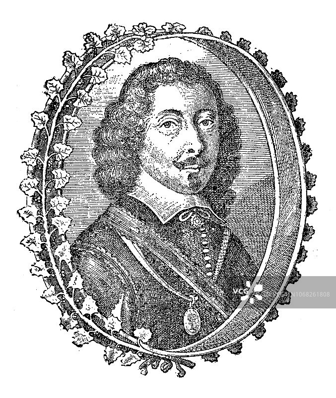 约翰·迈克尔·莫舍罗施(1601年3月7日- 1669年4月4日)，德国政治家、讽刺家和教育家图片素材