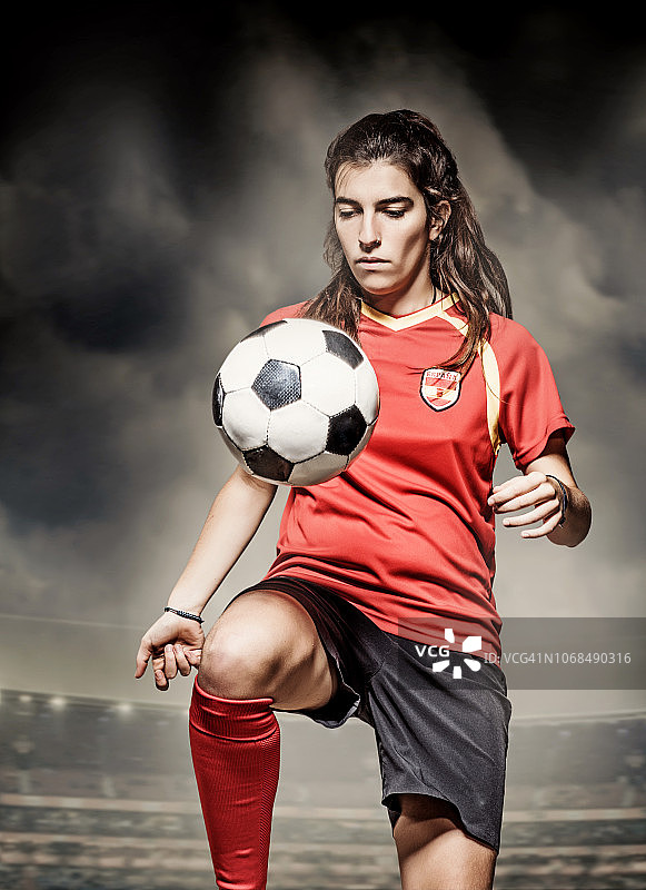 女足球运动员图片素材
