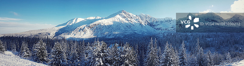 美丽的雪山全景图片素材