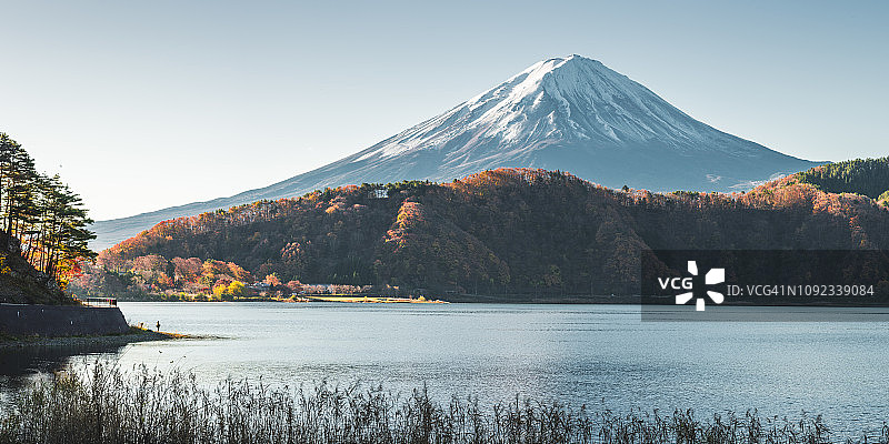 富士山和斋子湖，日本图片素材