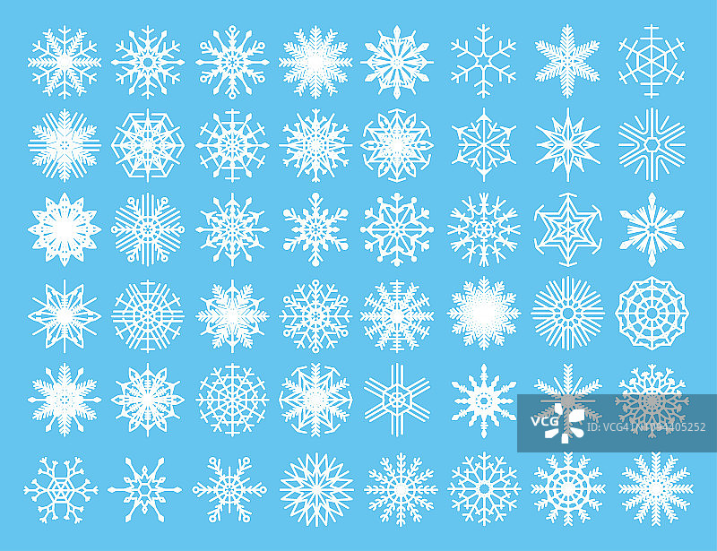 以雪花为背景，设计冬季图案图片素材