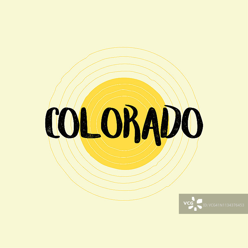科罗拉多州的字体设计图片素材