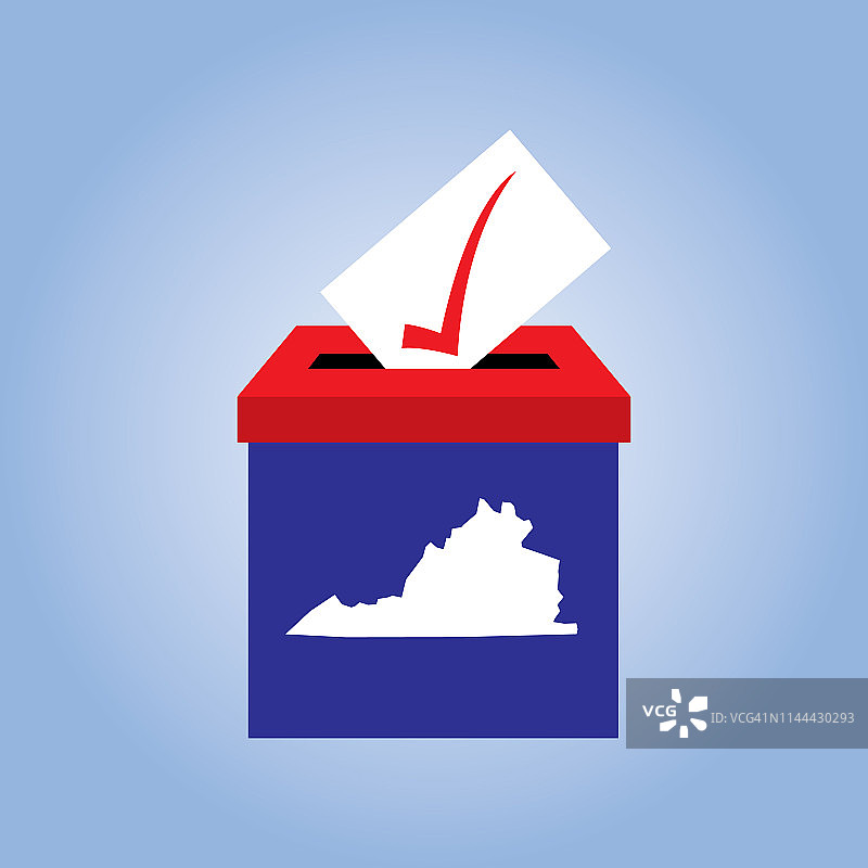 弗吉尼亚州投票箱图标图片素材