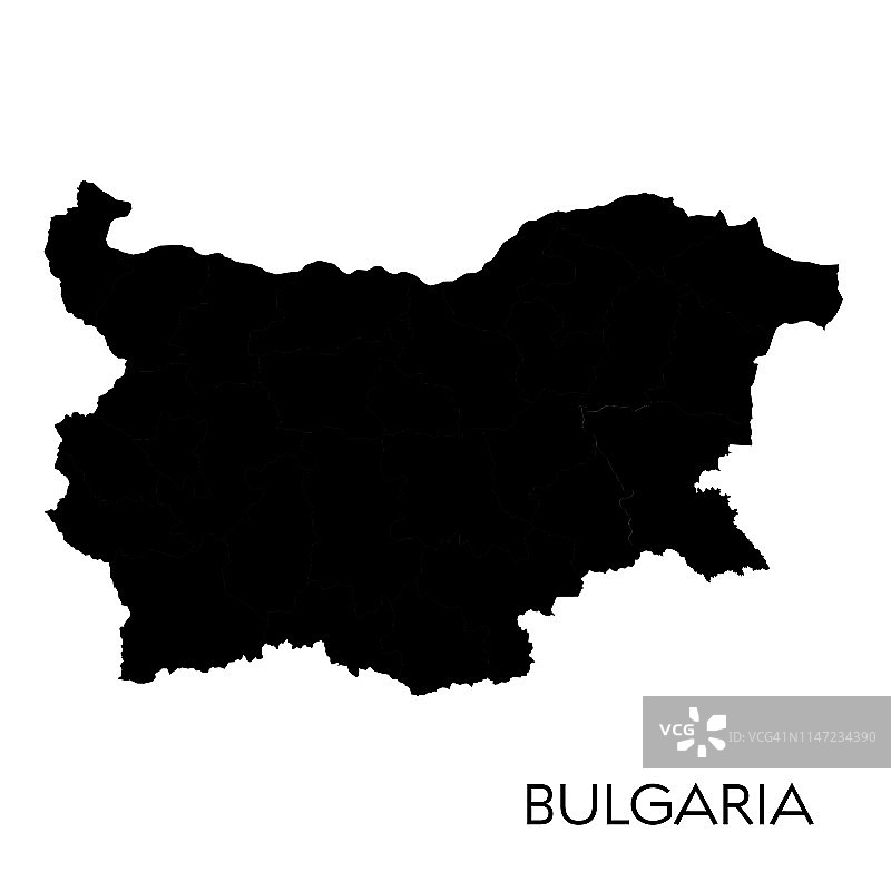 保加利亚地图图片素材