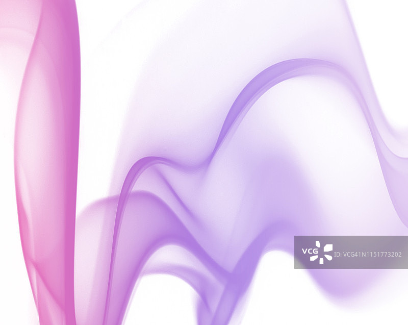 完整的框架形式和纹理的烟的颜色粉红色和紫色在一个白色的背景。图片素材
