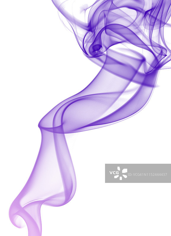 整个框架的形式和纹理的烟的颜色淡紫色在一个白色的背景。图片素材