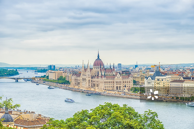 布达佩斯的风景，匈牙利议会大厦图片素材