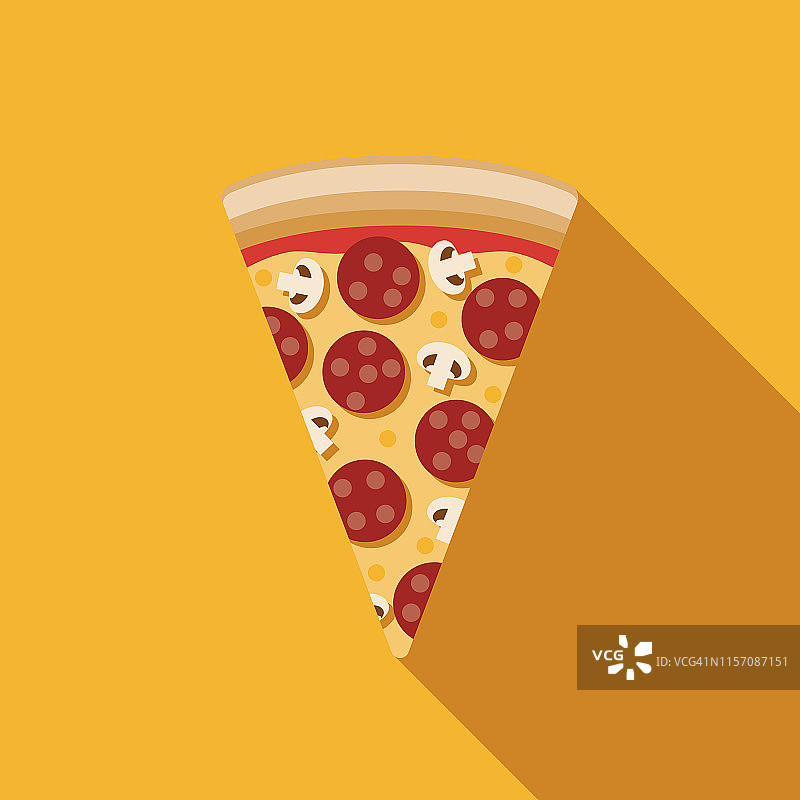 意大利辣香肠蘑菇披萨图标图片素材