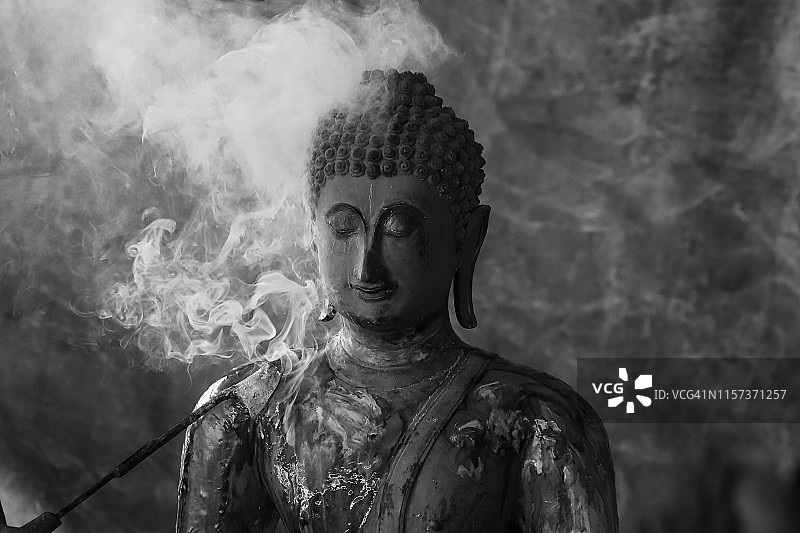 蜡雕铸造佛与美丽的佛教艺术泰国民间艺术的传承图片素材