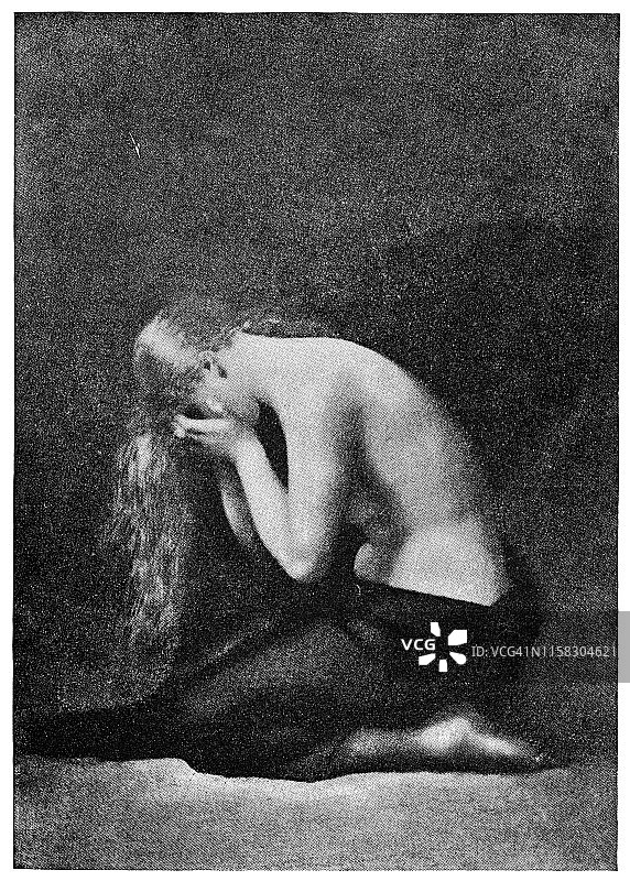 让-雅克·亨纳的《玛德琳》——19世纪图片素材