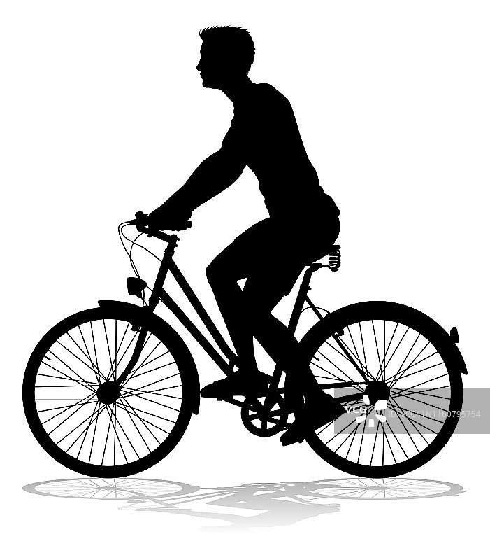 自行车自行车骑自行车剪影图片素材