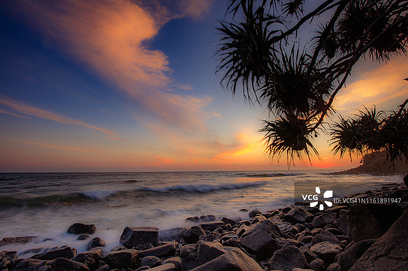 日出看海洋在澳大利亚图片素材