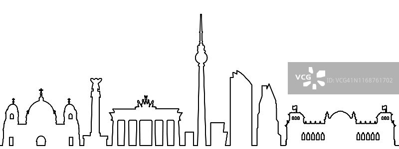 柏林城市轮廓线-股向量图片素材