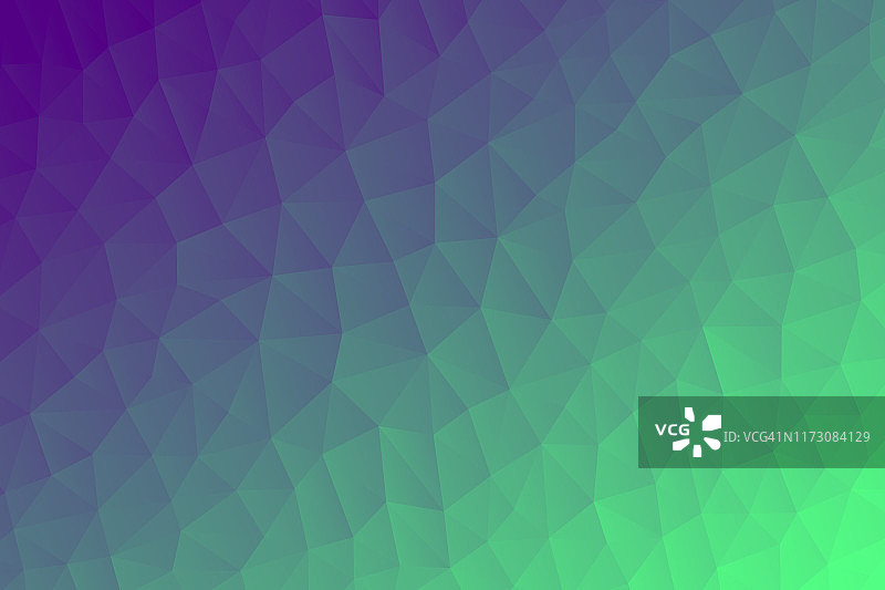 多边形马赛克与绿色梯度-抽象几何背景-低多边形图片素材