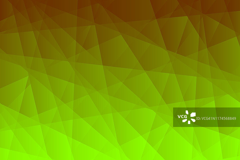 抽象几何背景-多边形马赛克与绿色梯度图片素材