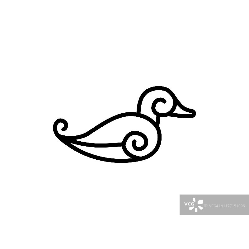 鸭子标志设计矢量图片素材