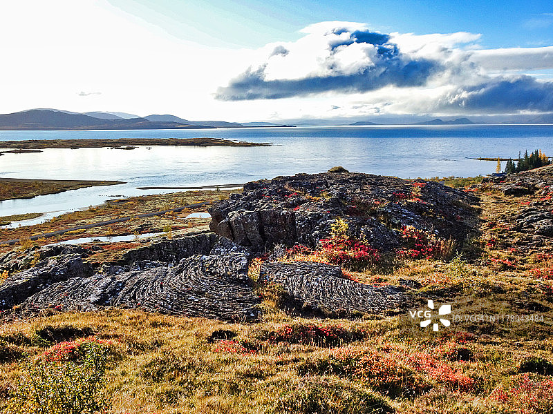 冰岛最大的内陆湖。图片素材