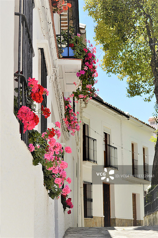 Villaluenga del Rosario的典型安达卢西亚建筑图片素材