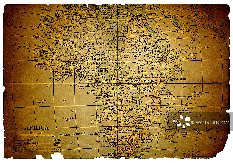 非洲地图1898图片素材