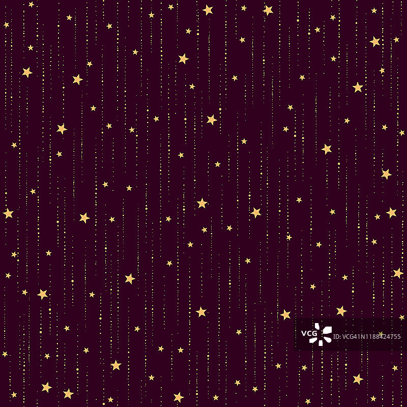 无缝空间格局与金星雨在紫色的背景图片素材