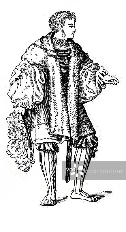 文艺复兴时期的男士时尚图片素材
